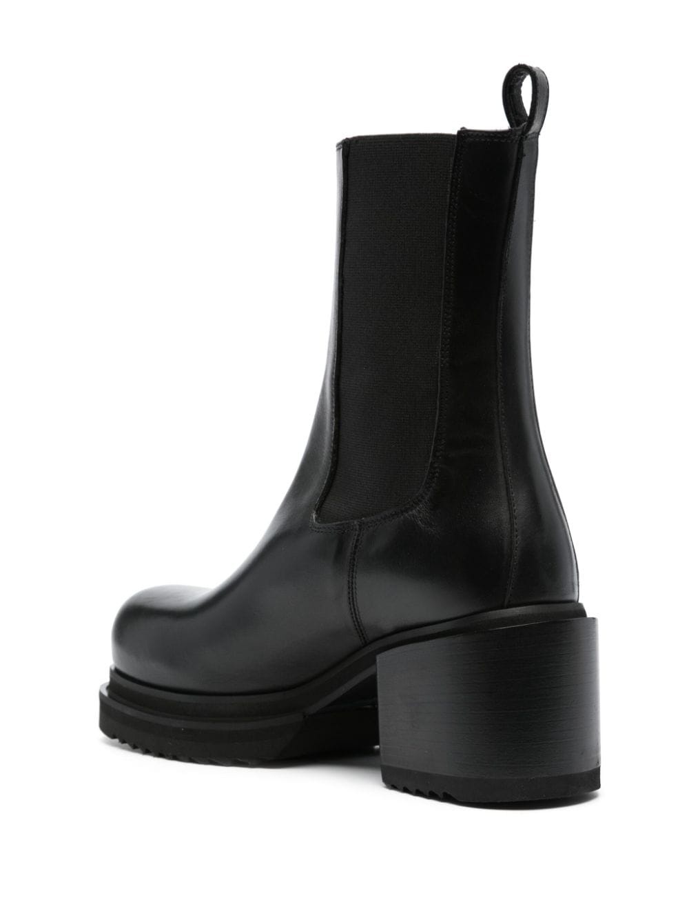 70mm metallic-effect leather boots - 4