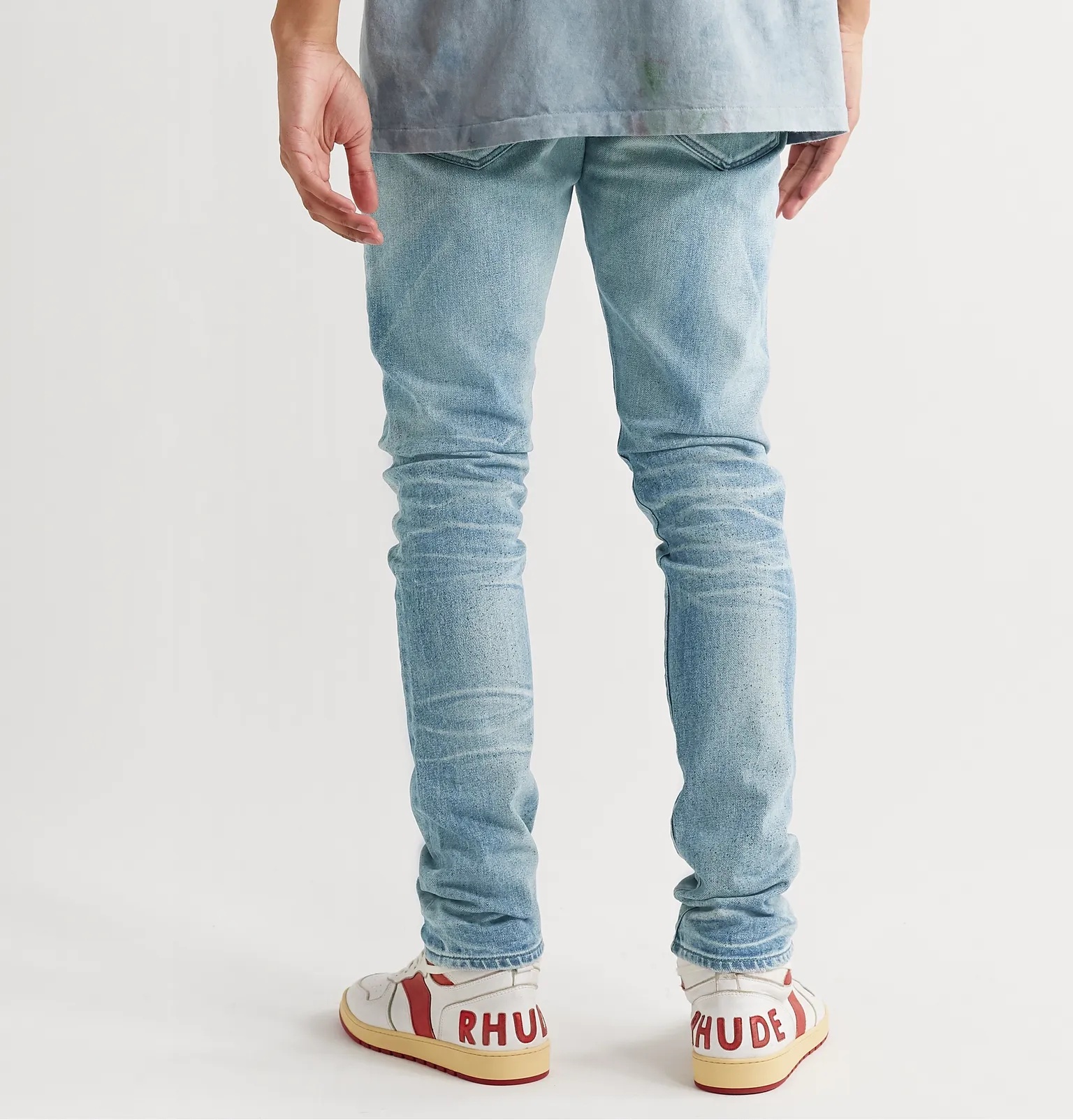 The Cast 2 Skinny-Fit Paint-Splattered Distressed Denim Jeans - 4