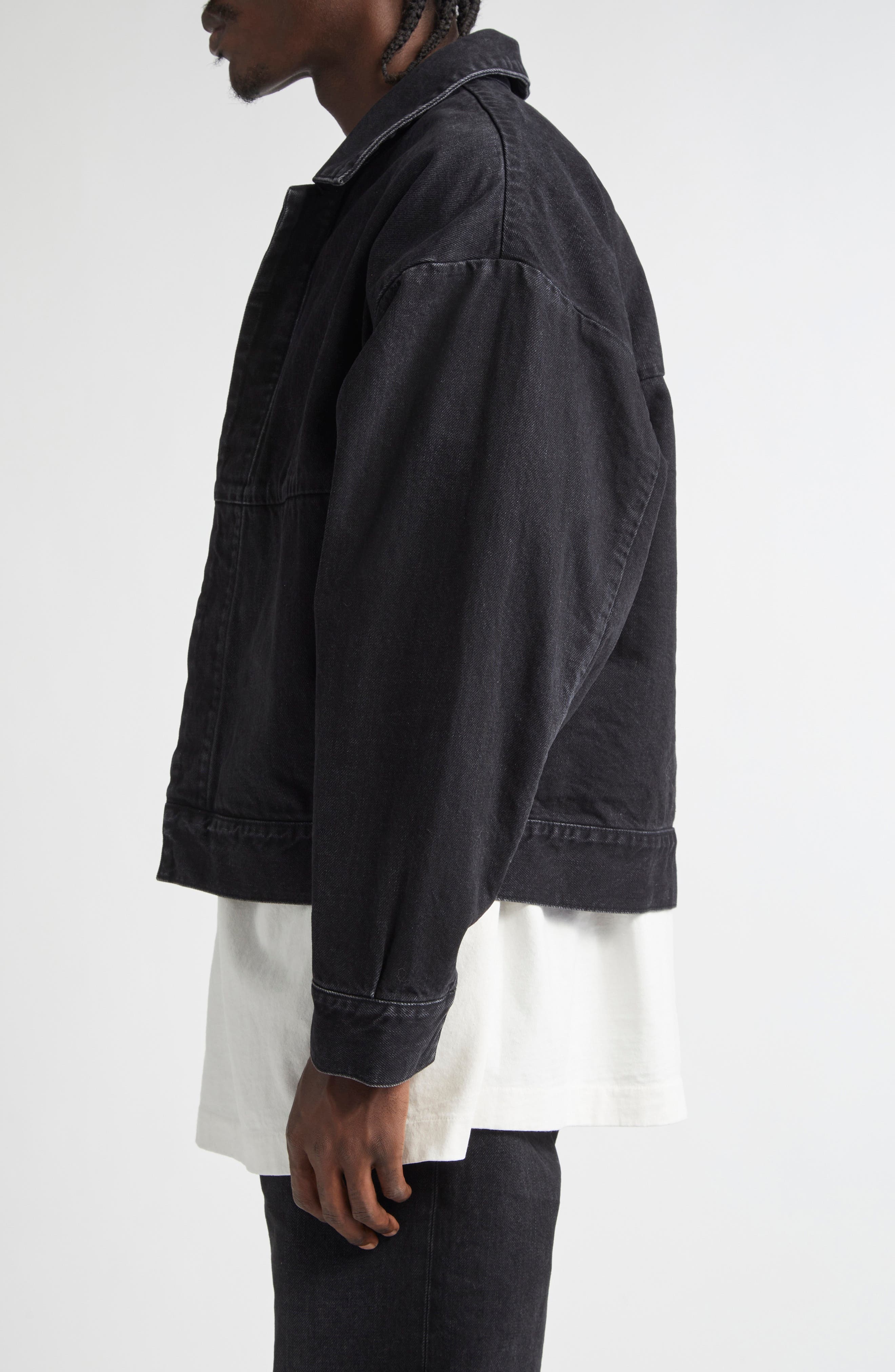 Fear of God Denim Trucker Jacket in Black at Nordstrom - 4