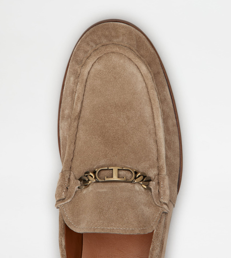 LOAFERS IN SUEDE - BROWN 4
