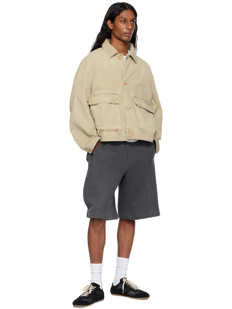 SOLID HOMME Beige Out Pocket Cotton Blouson Jacket outlook