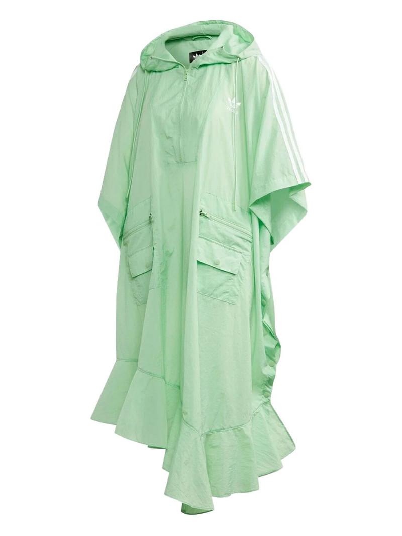 hooded ruffled poncho 1