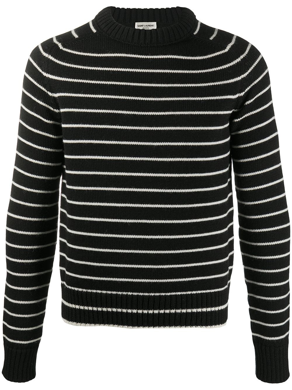 striped virgin wool jumper - 1