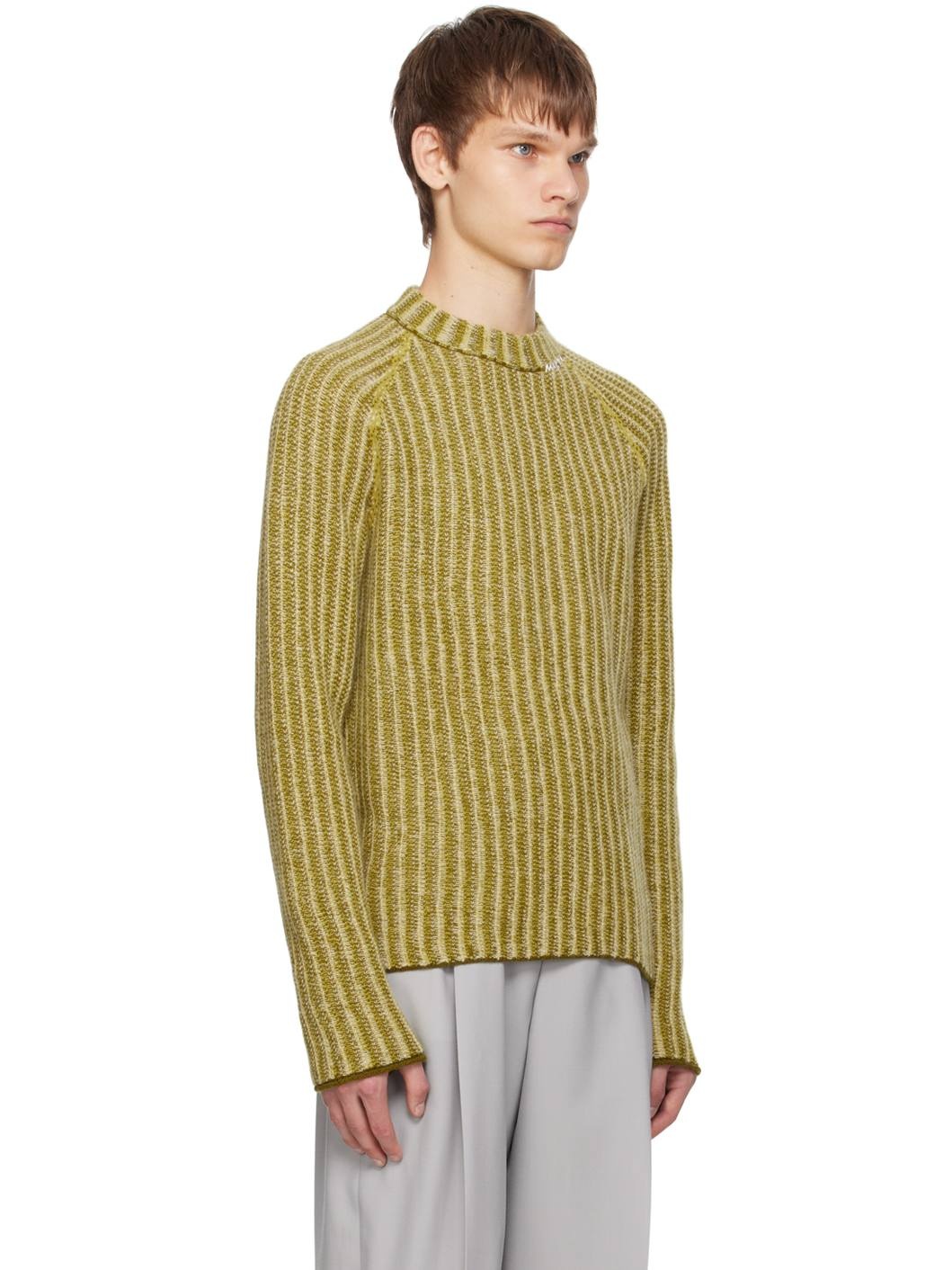 Khaki Degrade Stripes Sweater - 2