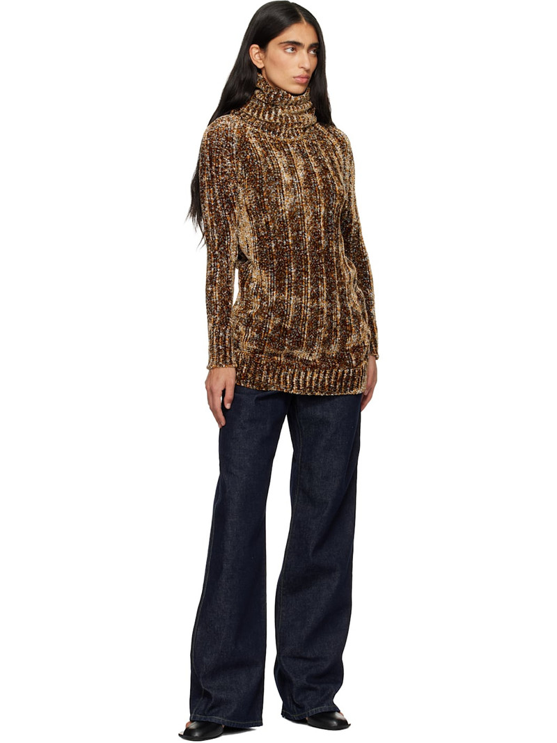 Dries Van Noten Blue Leather Patch Jeans outlook