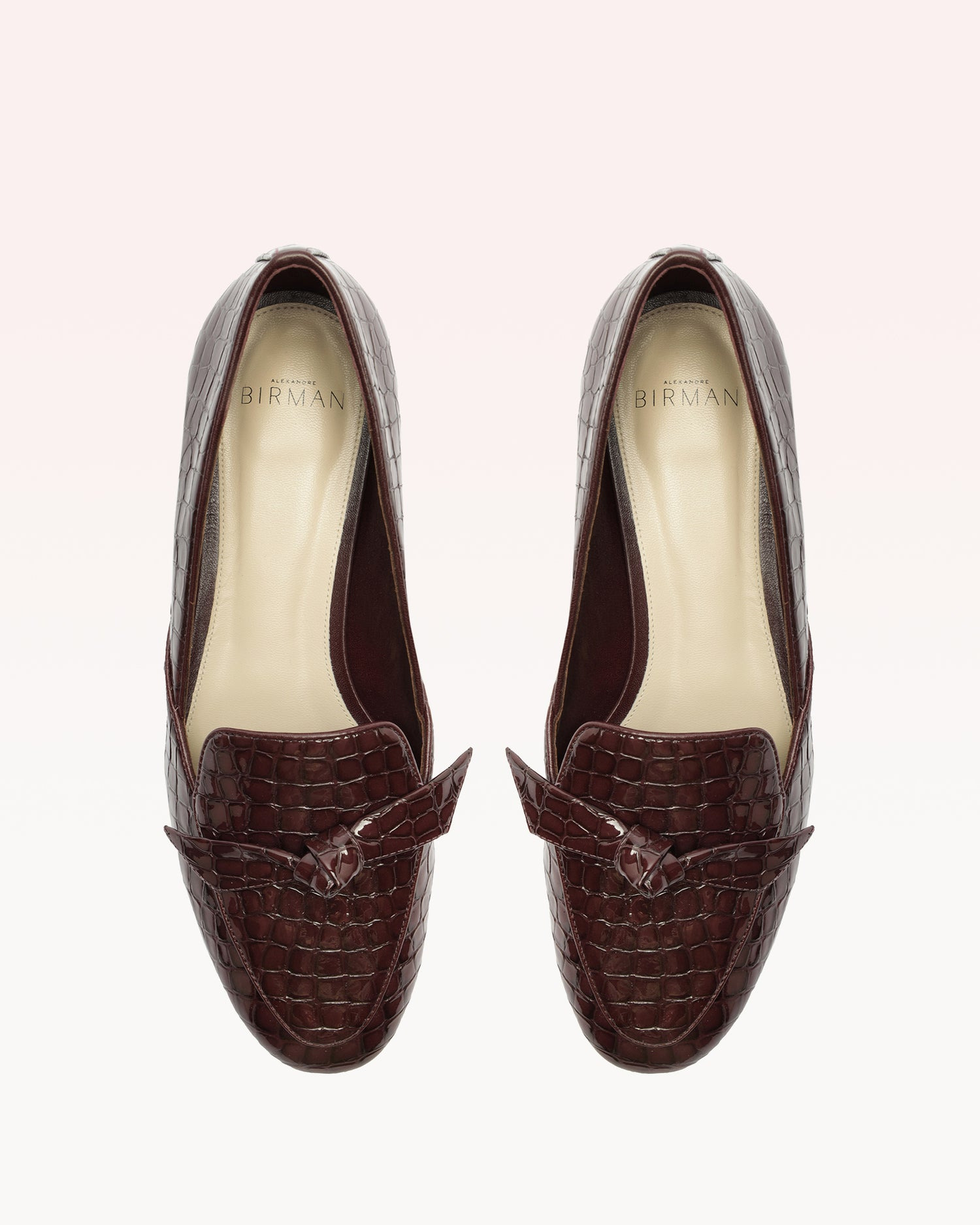 CLARITA BELGIAN CROCCO LOAFER CHERRY LACQUER - 4