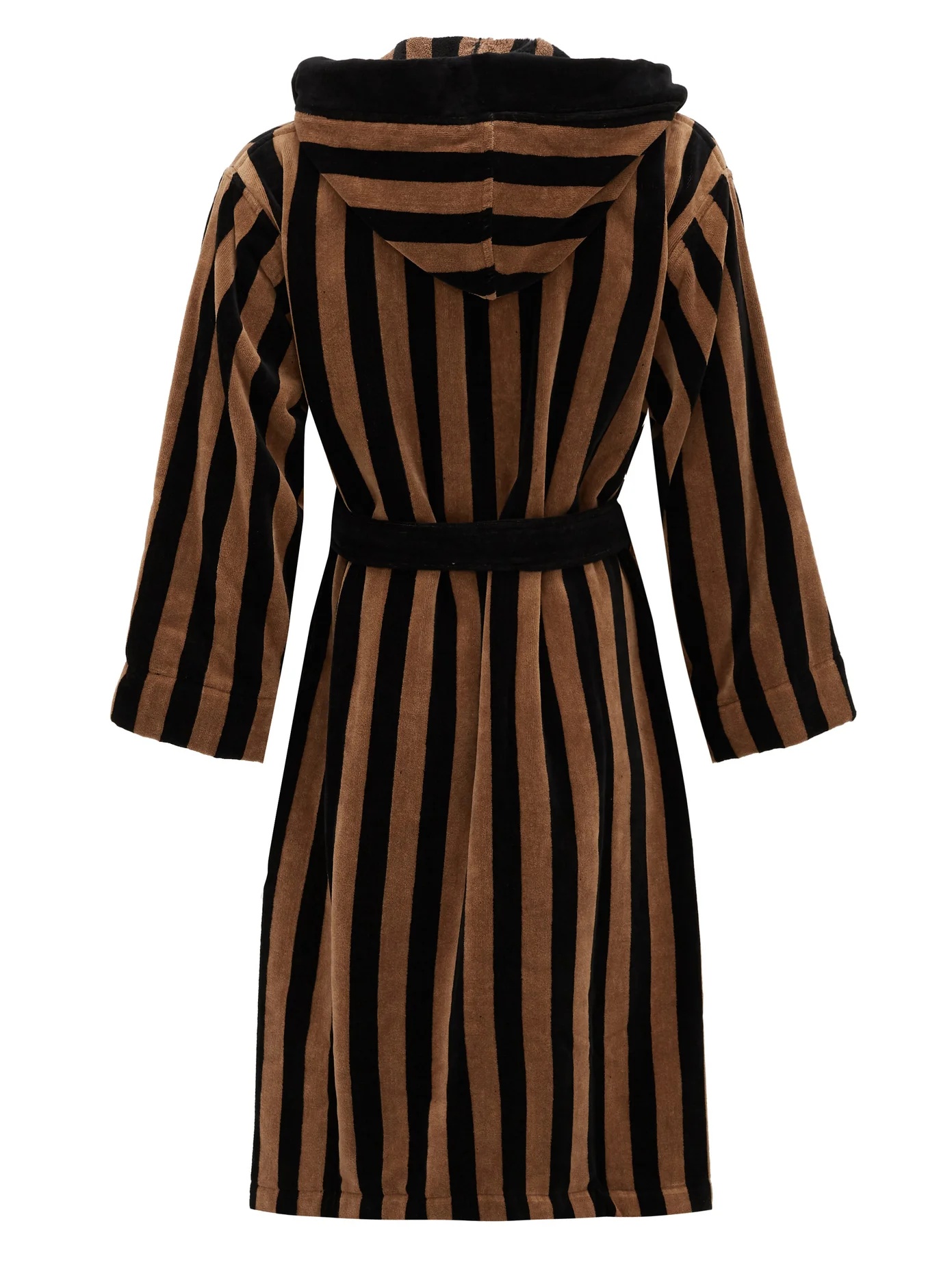 Striped cotton-terry hooded bathrobe - 3