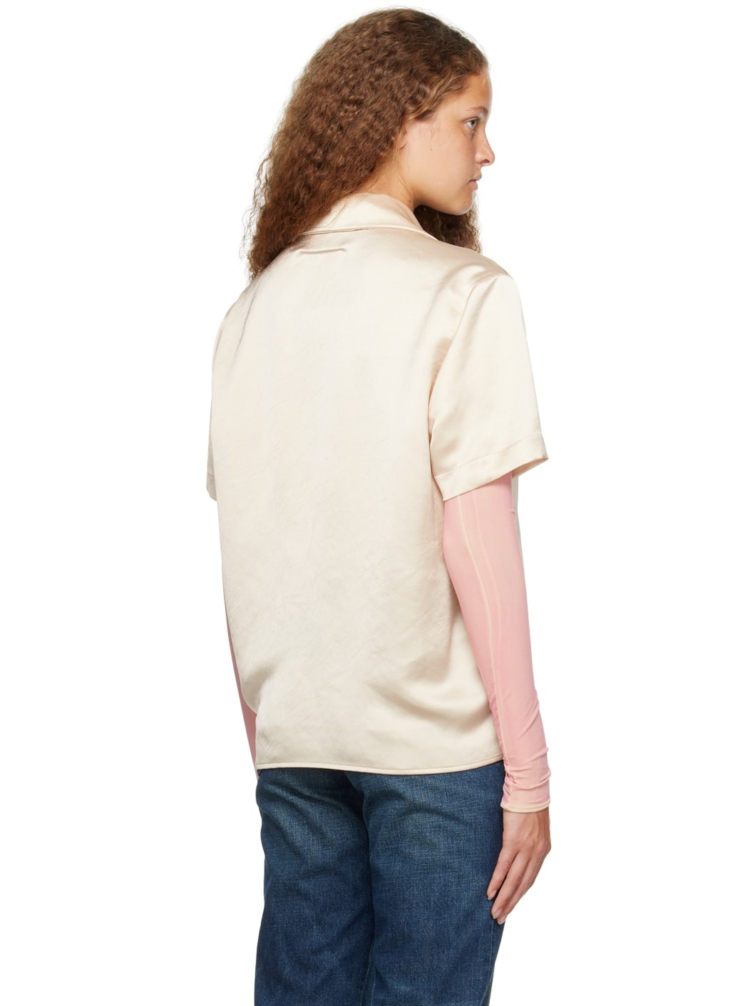 Off-White Crinkled Shirt - 3