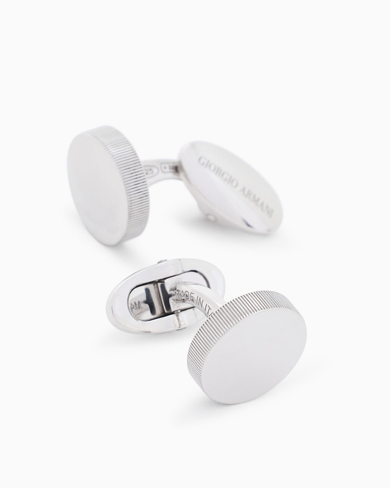GIORGIO ARMANI STERLING SILVER CUFFLINKS WITH MILLERAIES INSERT outlook