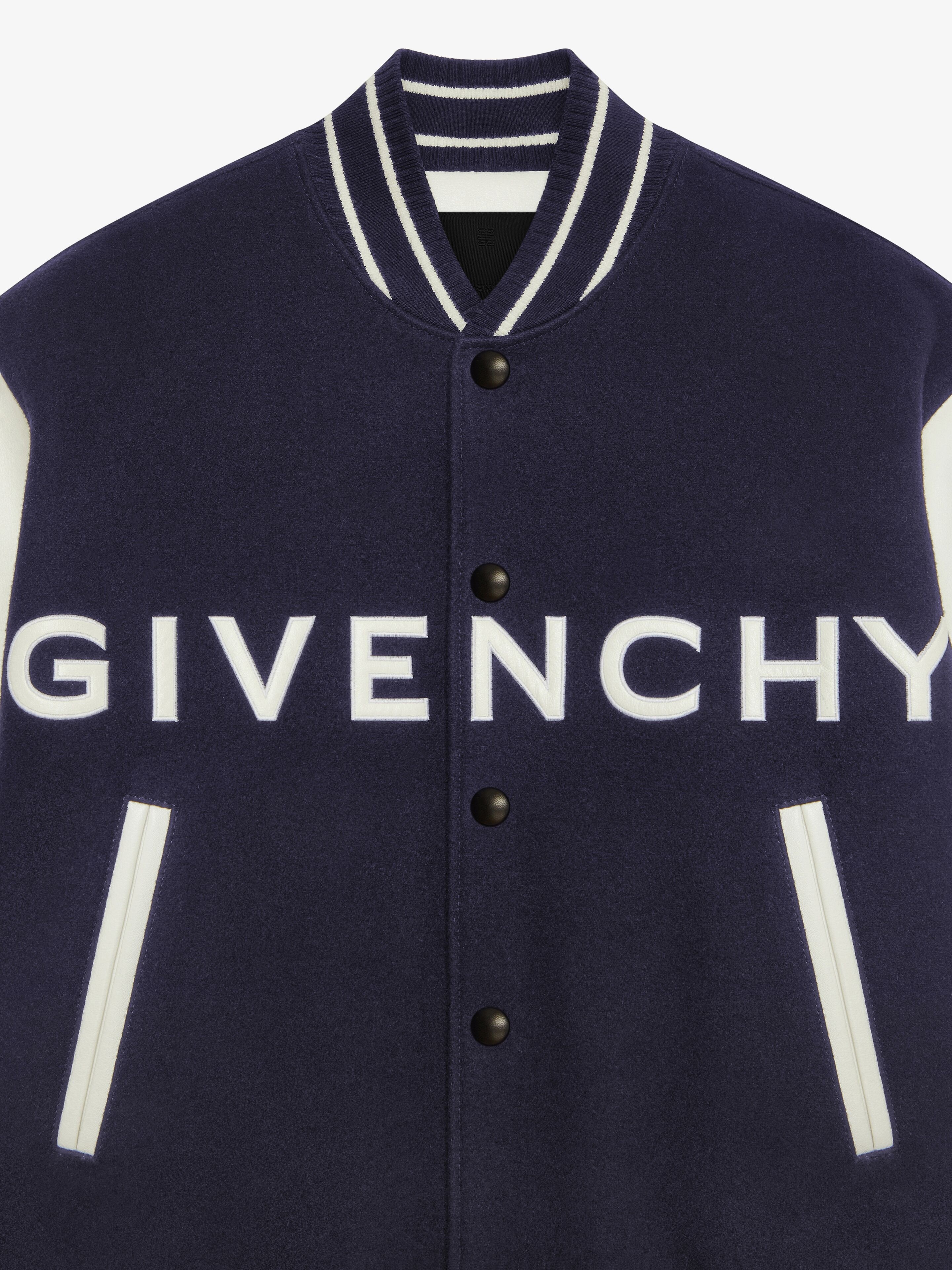 GIVENCHY VARSITY JACKET IN WOOL AND LEATHER - 5