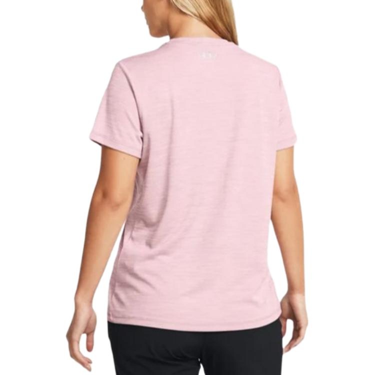(WMNS) Under Armour Tech Twist T-shirt 'Pink' 1384244-697 - 4