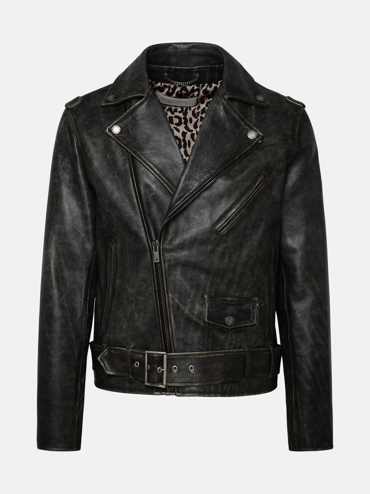 LEATHER BIKER JACKET - 1