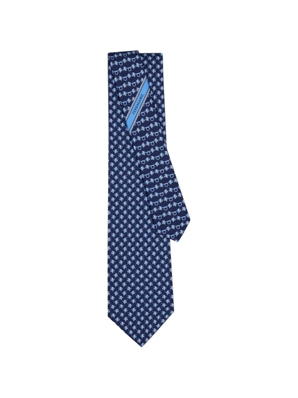 mini fish print silk tie - 1