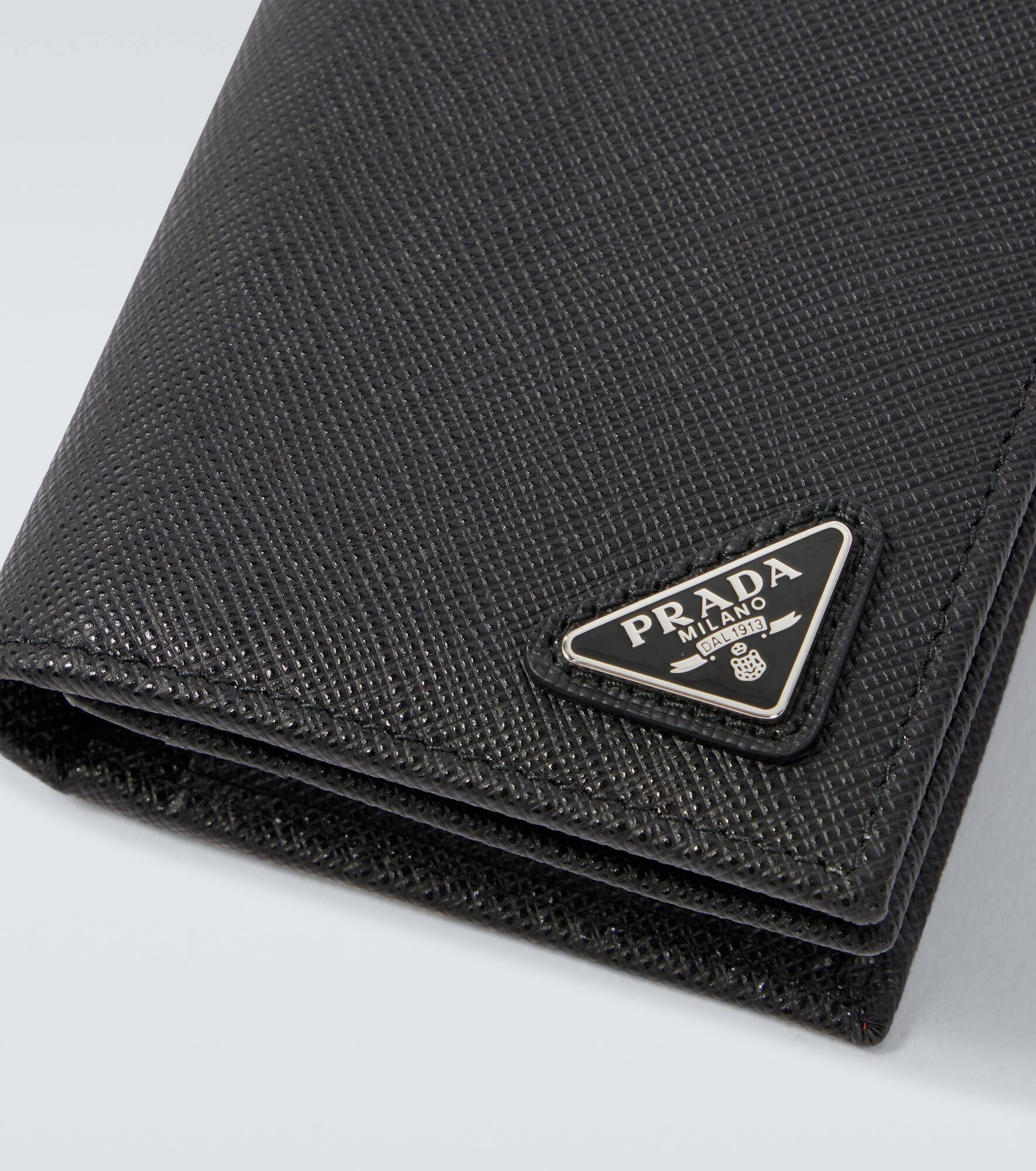 Logo Saffiano leather card case - 4