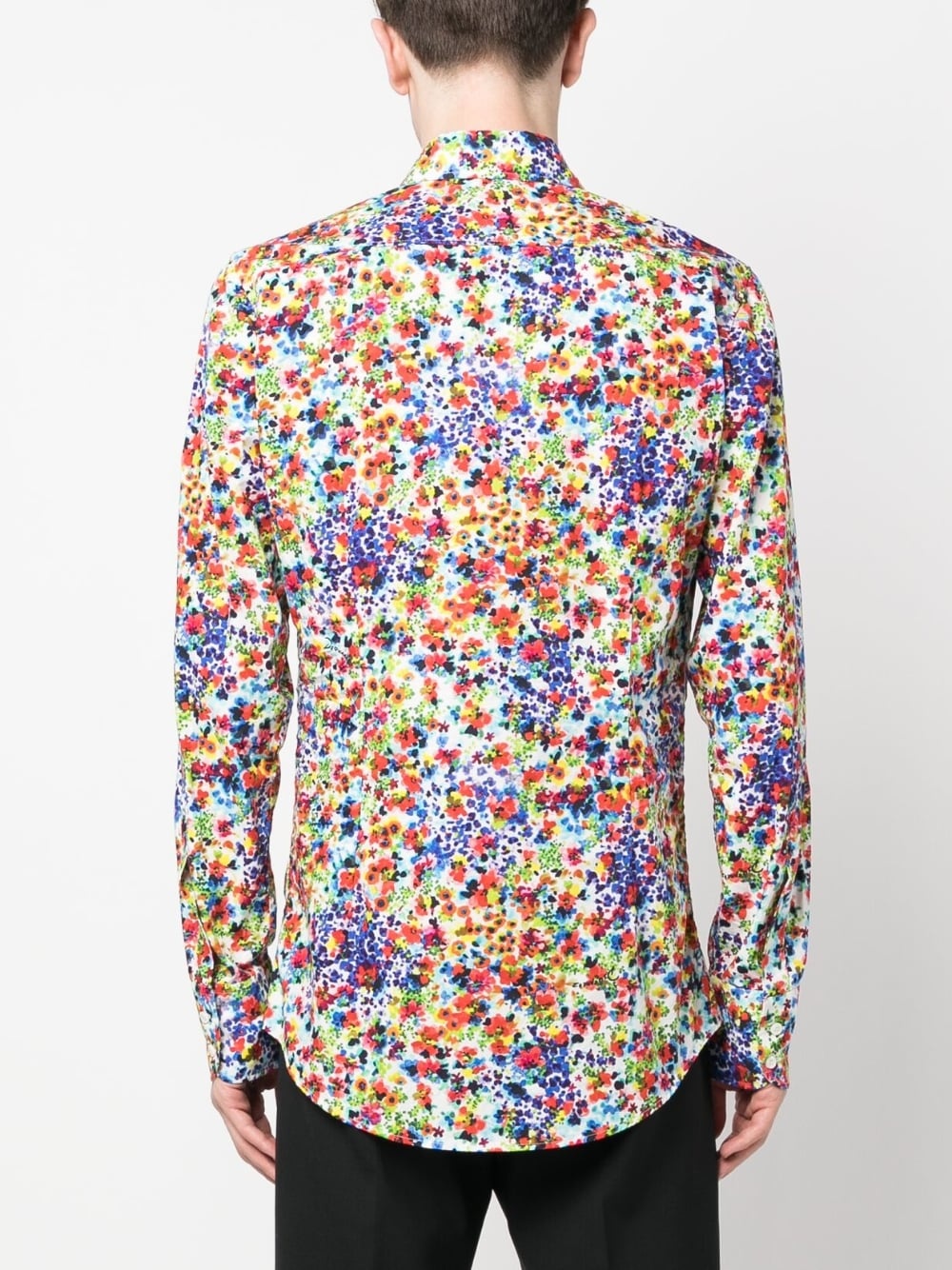 floral-print cotton shirt - 4