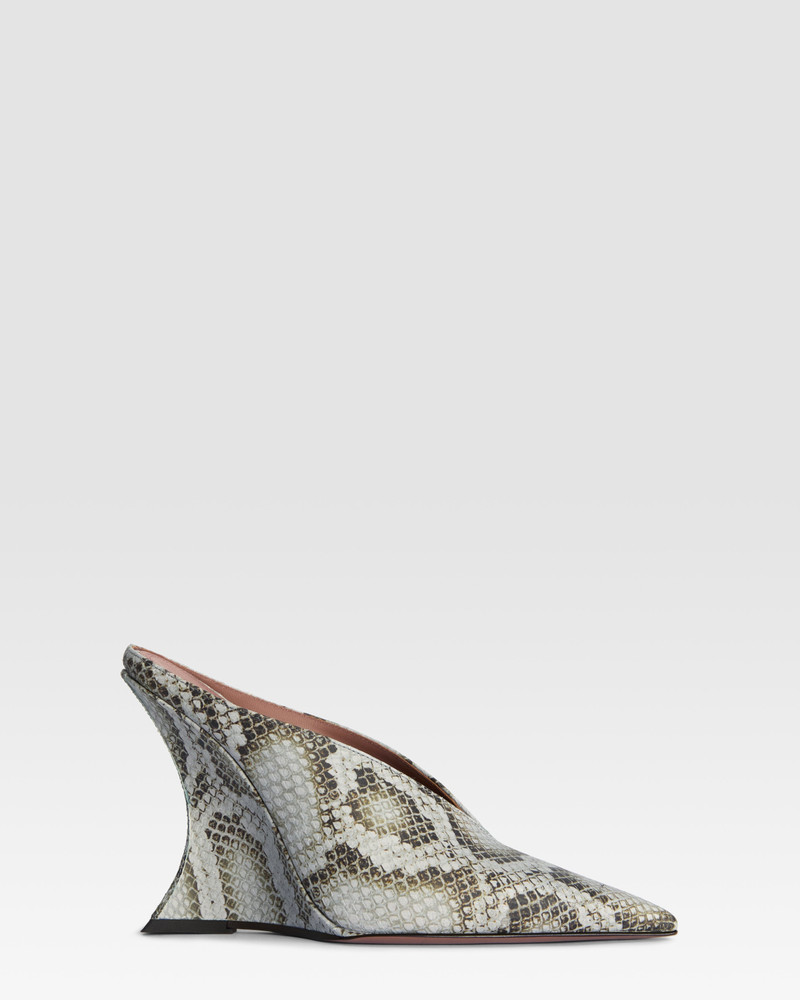 Python-print leather mule 1