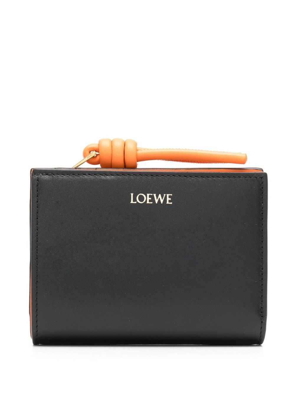 Knot leather compact wallet - 1
