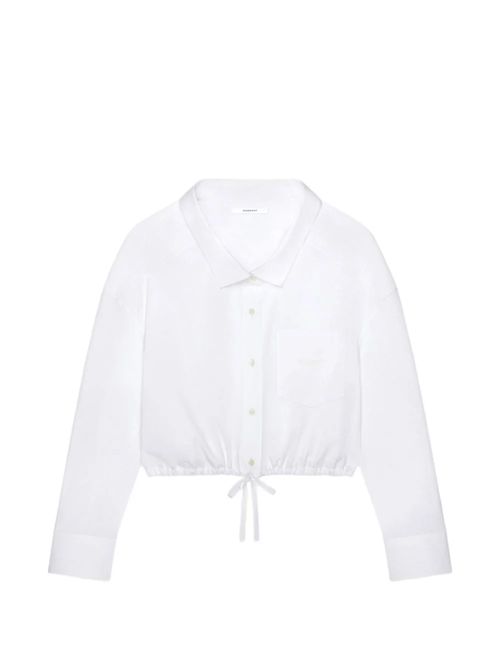 cropped-collar shirt - 1