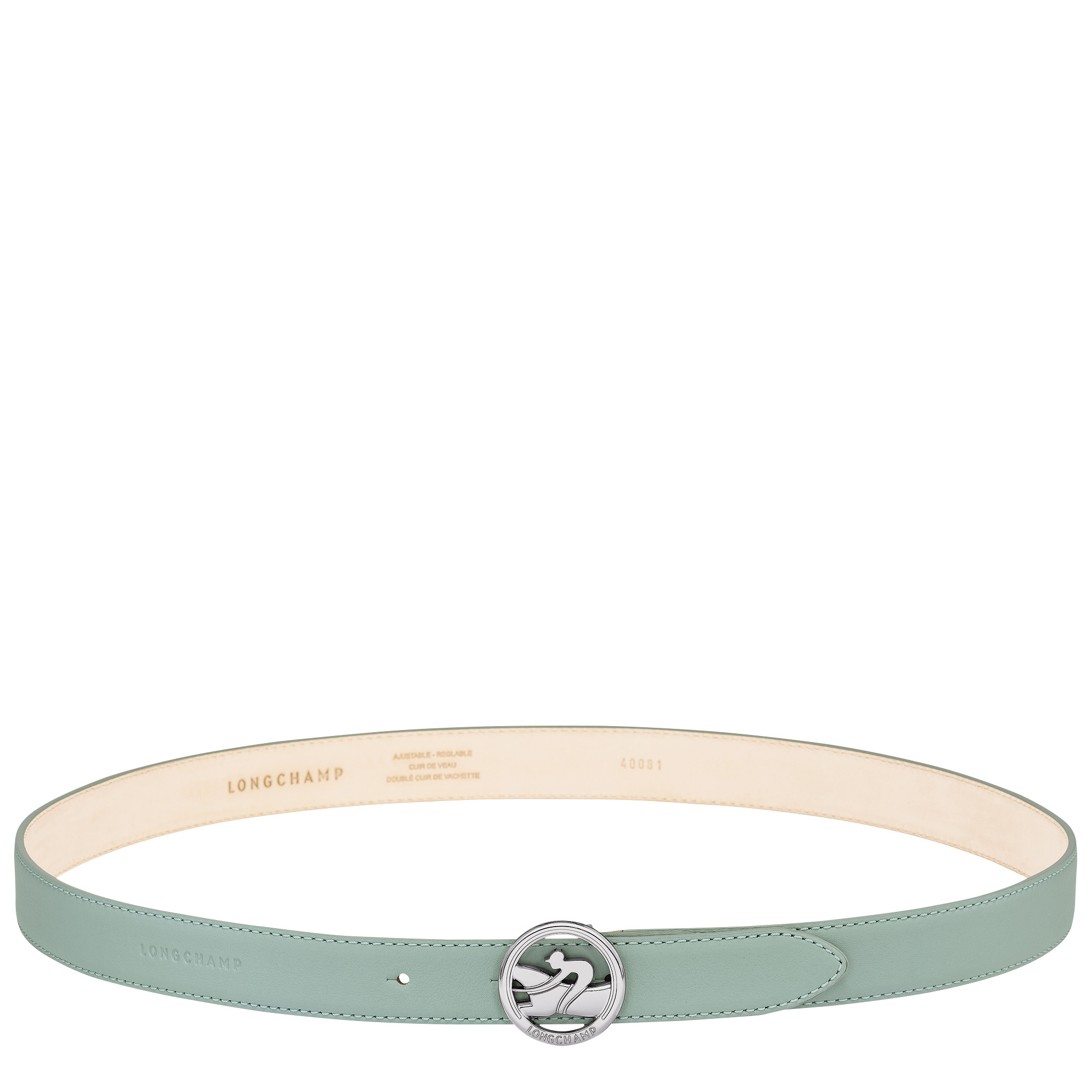 La Médaille Longchamp Ladies' belt Celadon - Leather - 1