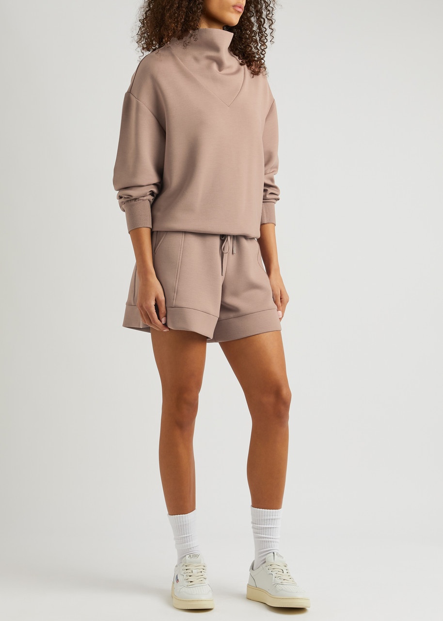 Varley Alder Mauve Stretch-jersey Shorts - 4