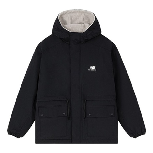 New Balance Logo Print Woven Jacket 'Black' AMJ31303-BK - 1