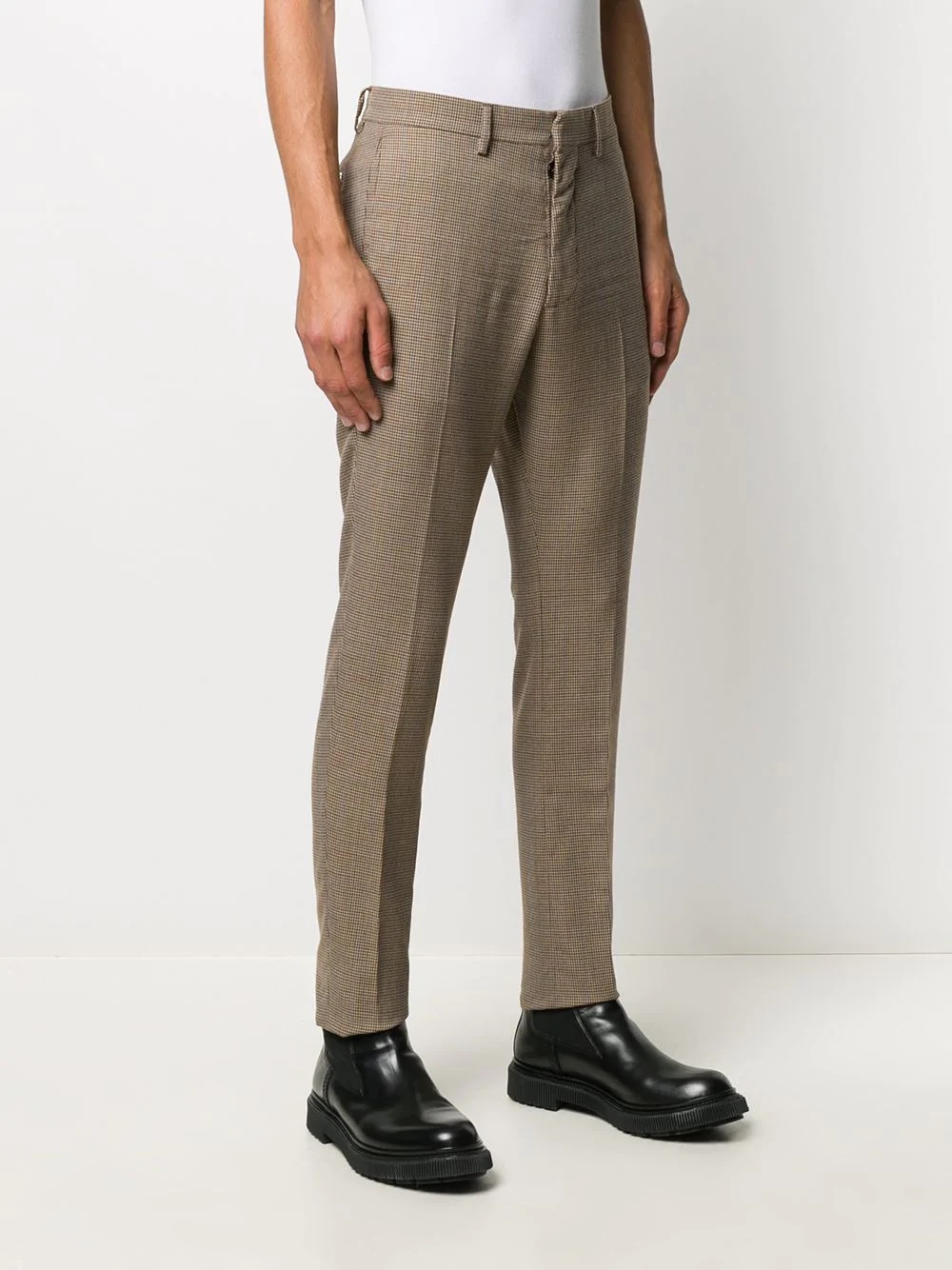 houndstooth wool trousers - 3