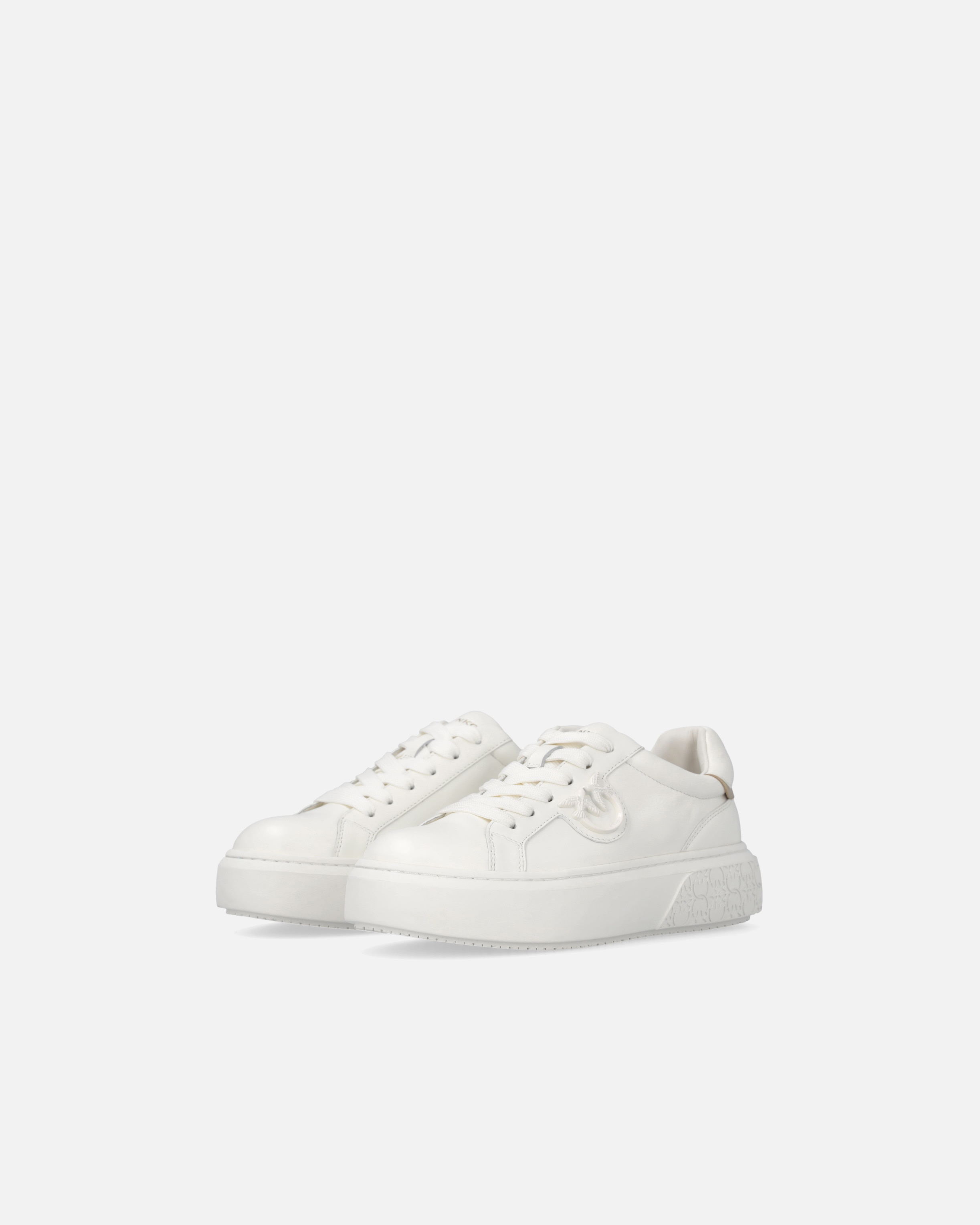 LEATHER TENNIS SHOES WITH PLATFORM SOLE - 6