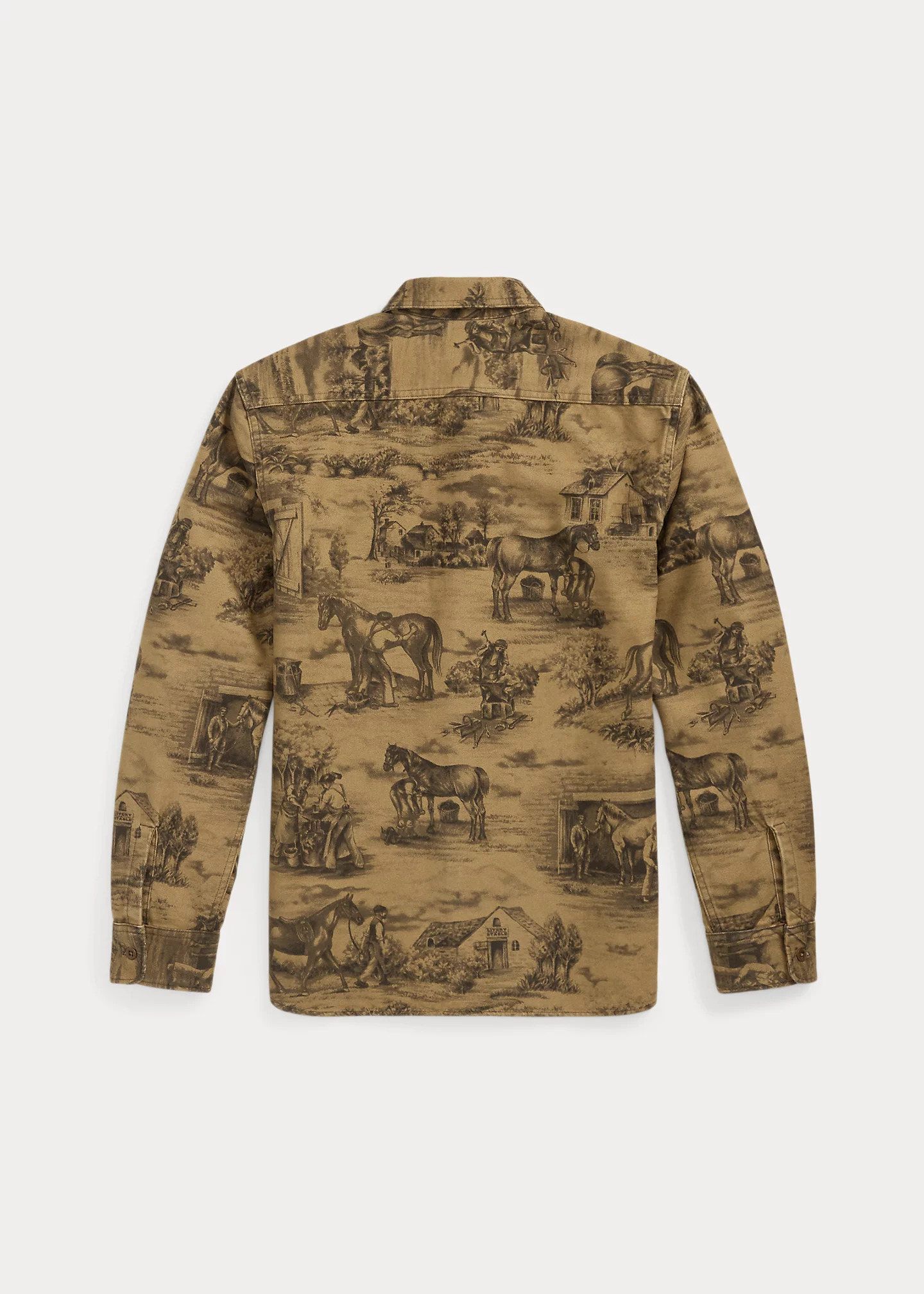 Equestrian-Print Moleskin Workshirt - 2