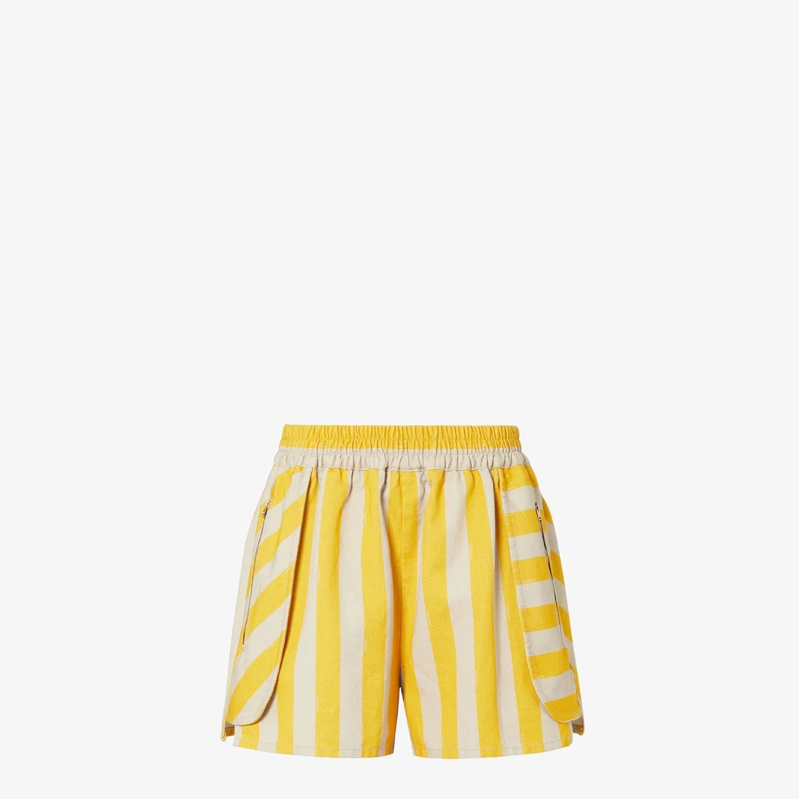 Shorts Yellow and beige Pequin denim shorts - 1