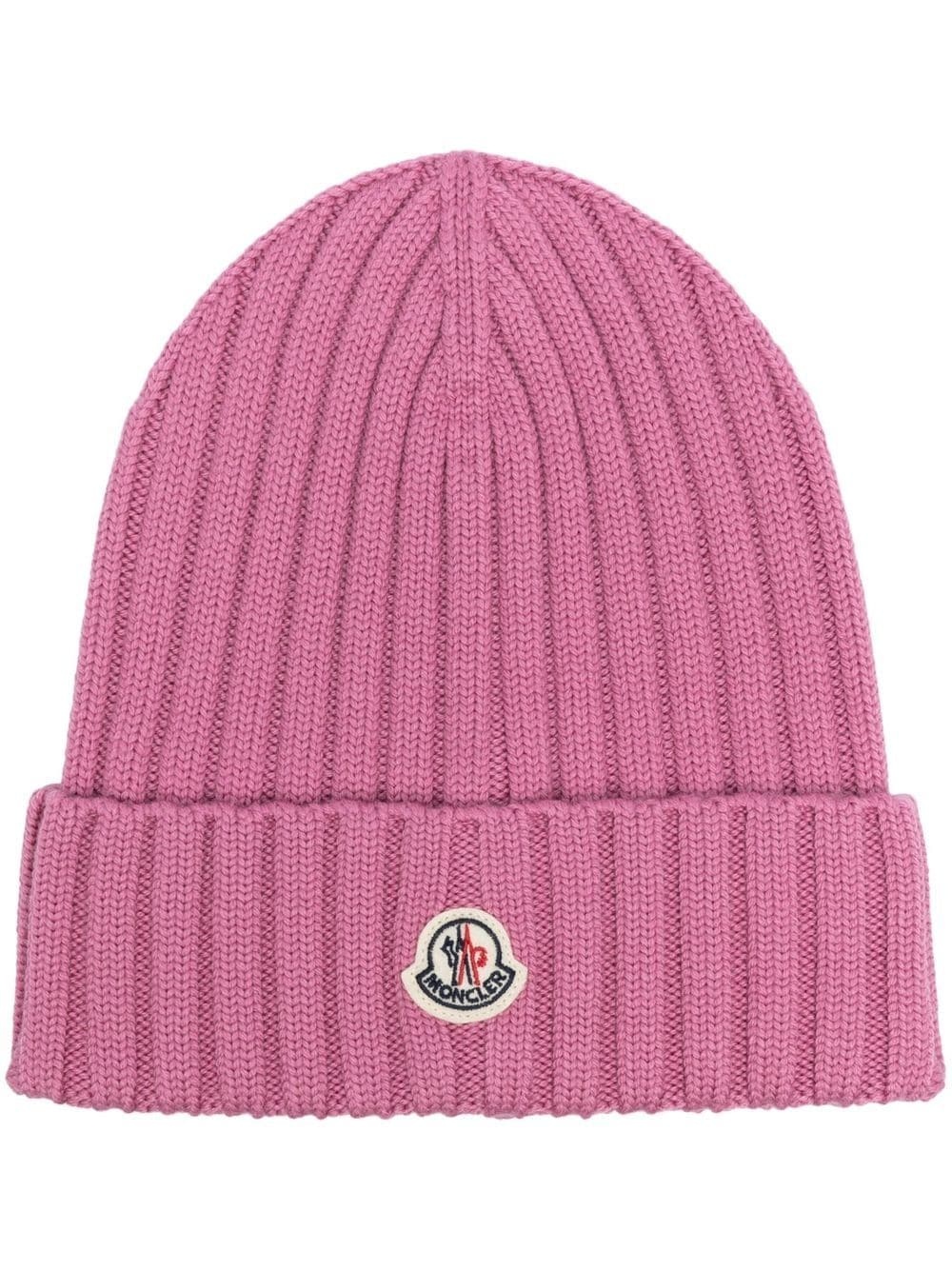 ribbed-knit beanie hat - 1