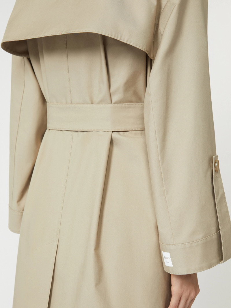 AMOUR Belted water-repellent twill trench coat - SAND 5