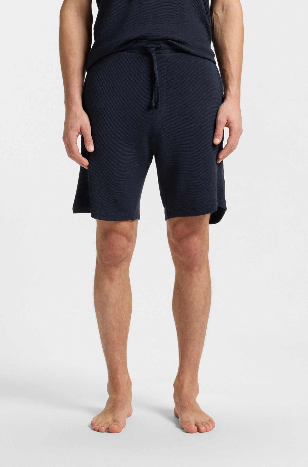 STRETCH-JERSEY PAJAMA SHORTS WITH EMBROIDERED LOGO - 2
