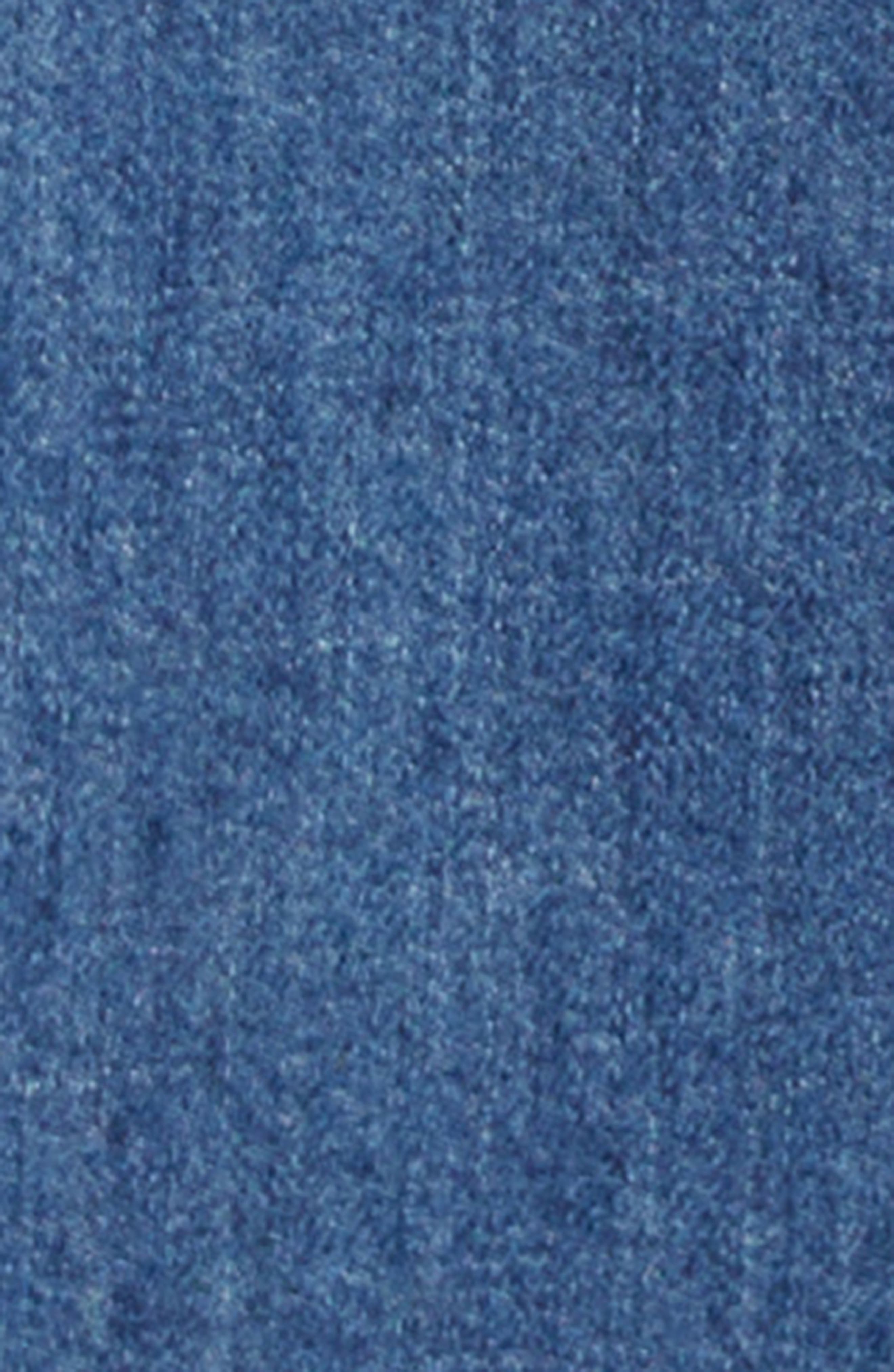 Versace Medusa Patch Denim Snap-Up Shirt in Medium Blue at Nordstrom - 6