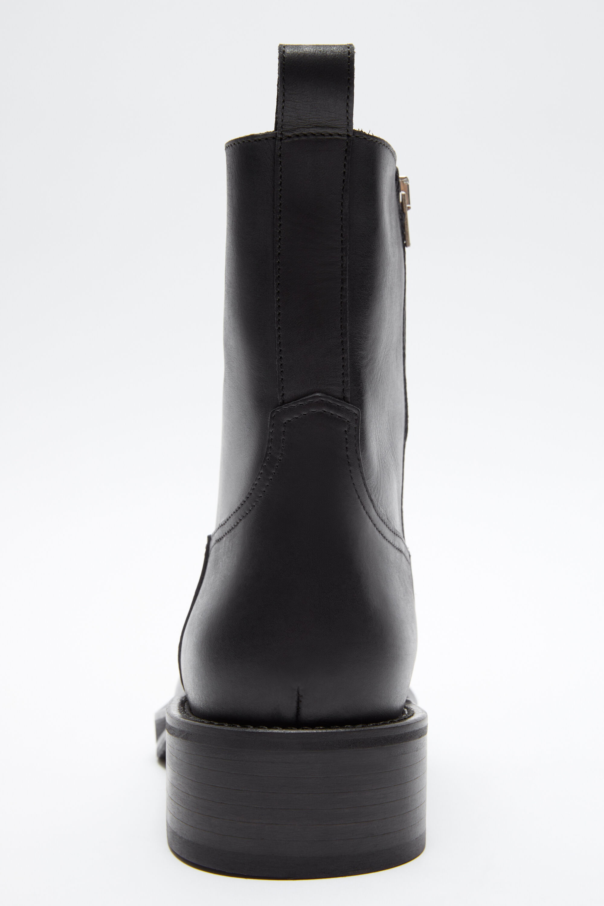 Leather waxed boots - Black - 4