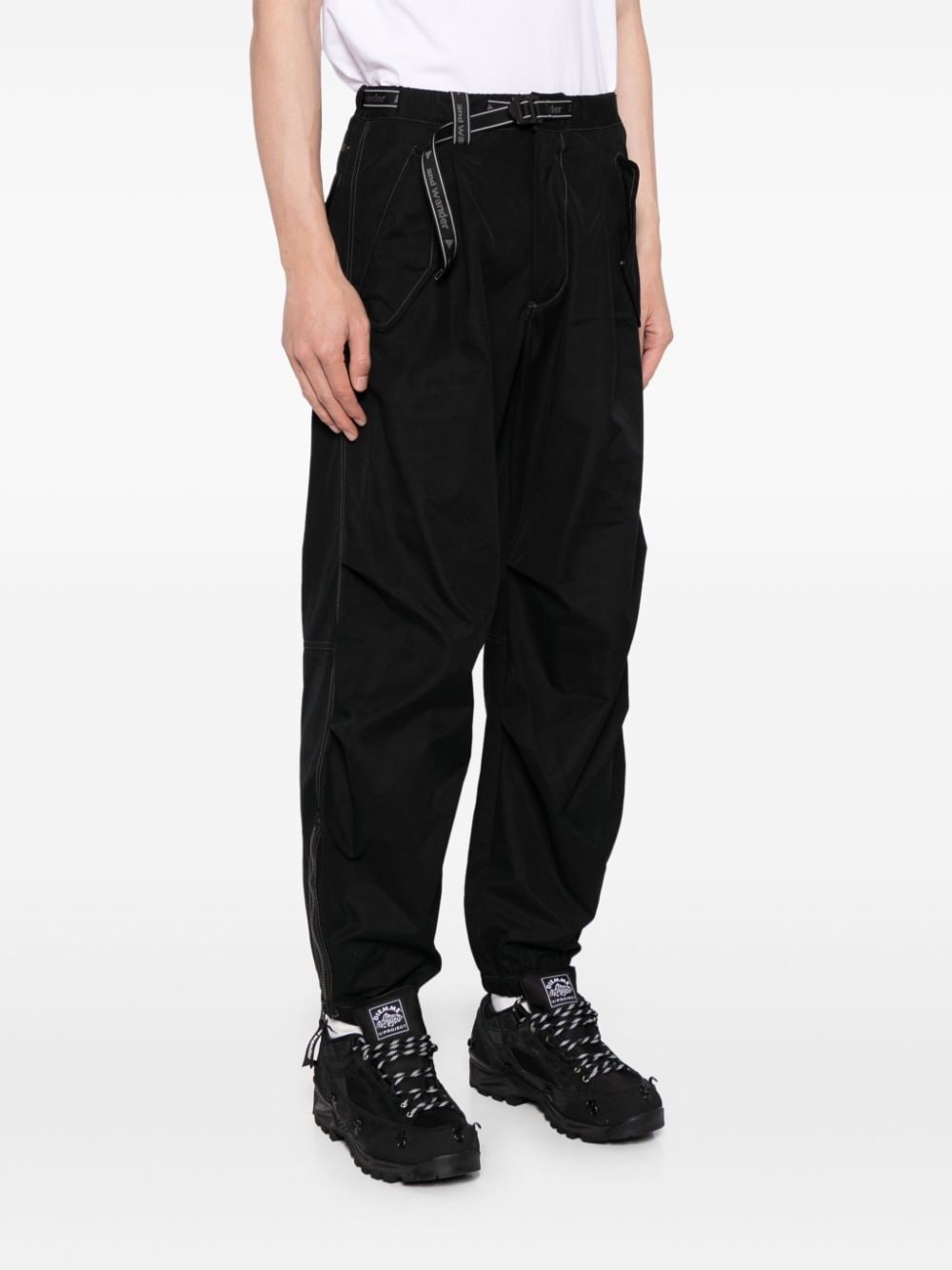 side-zip tapered trousers - 3