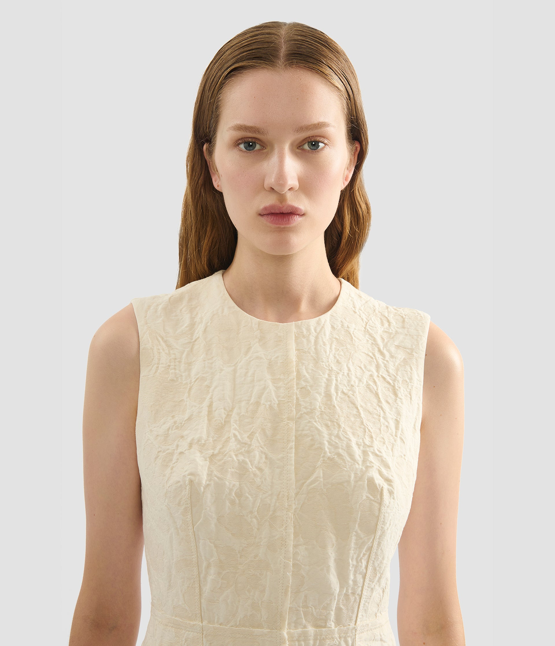 SLEEVELESS PENCIL MIDI DRESS - 5