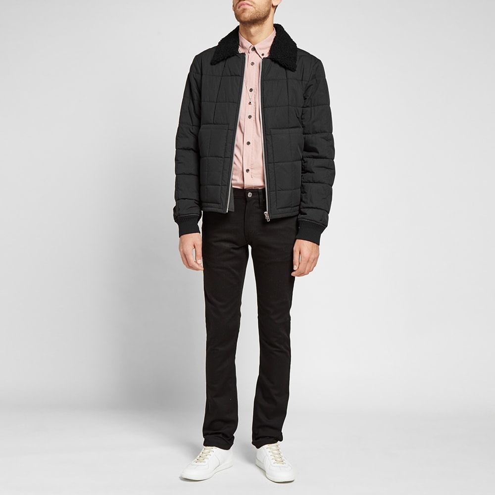 Helmut Lang Fur Collar Quilted Bomber Jacket - 5