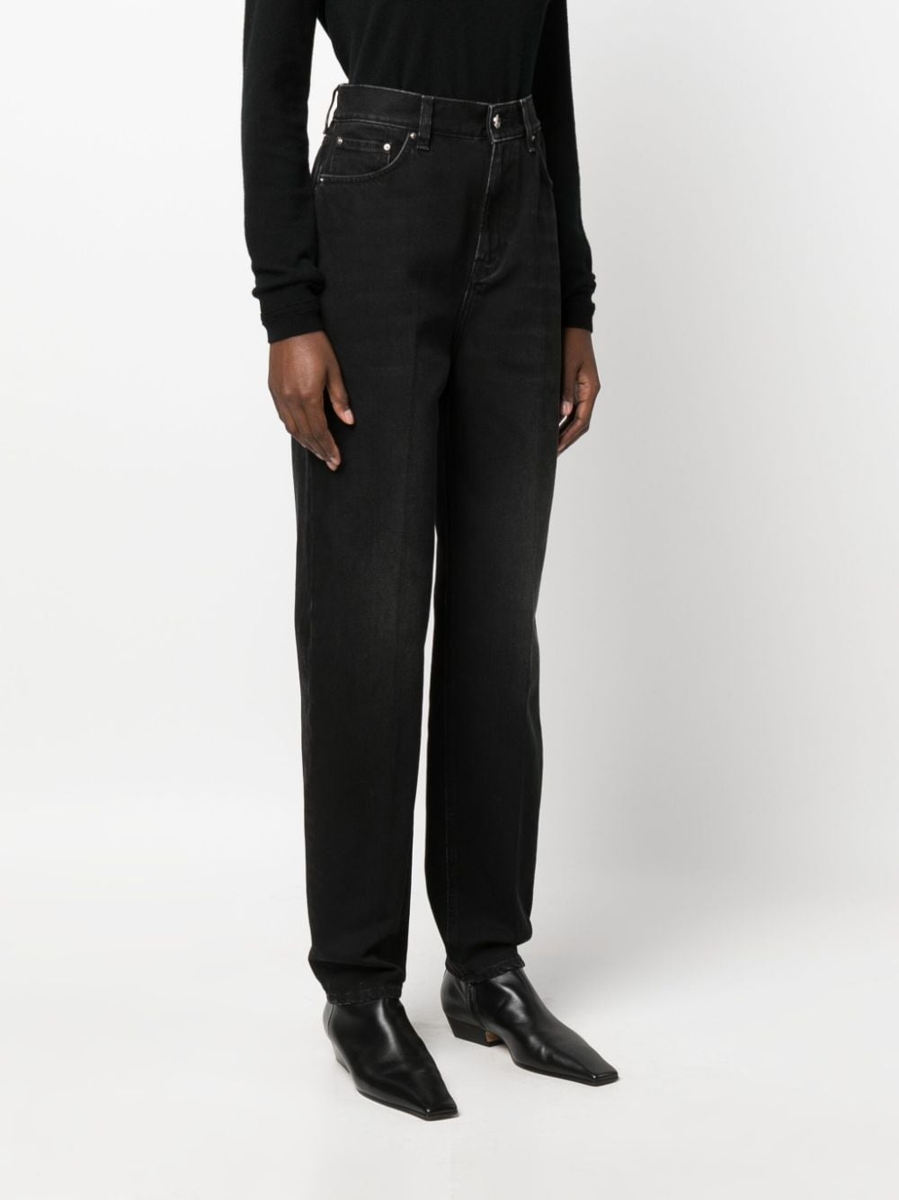 faded-effect tapered-leg jeans - 3