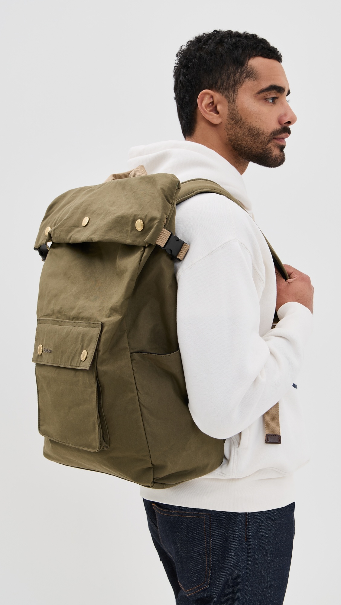 Barbour Transport Foldover Backpack Bag - 2