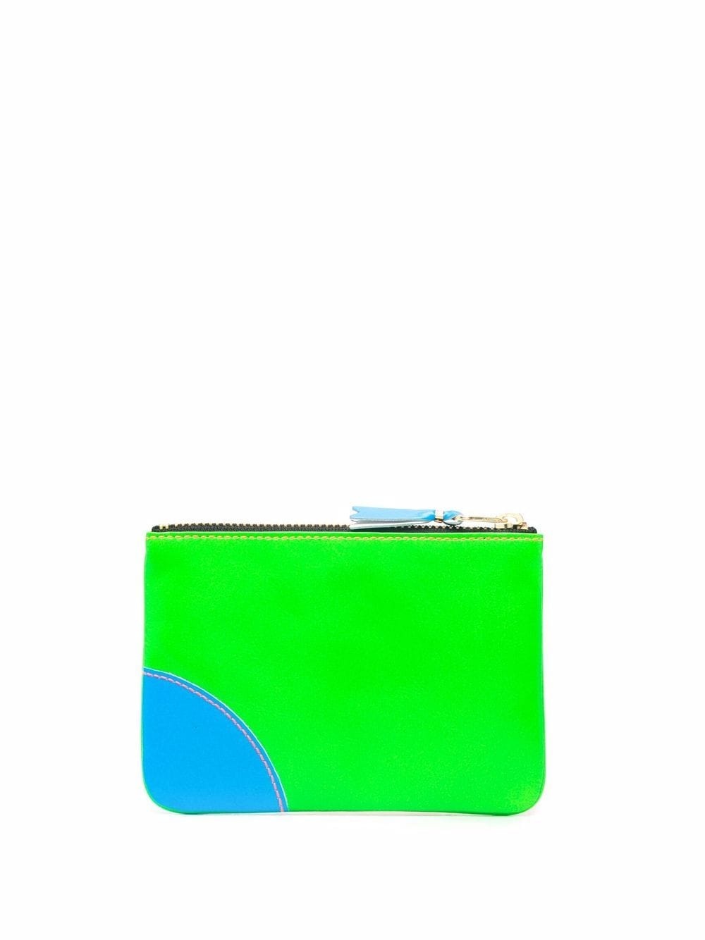 Mini Purse In Leather With Super Fluo Zip - 2