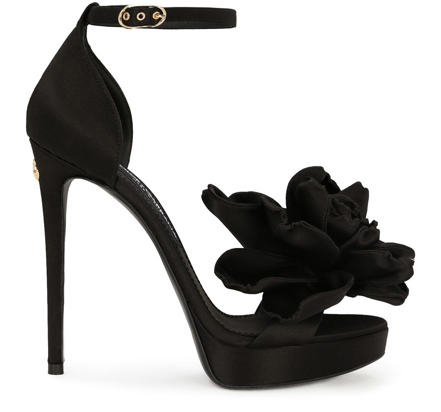 Satin Platform Sandals - 1