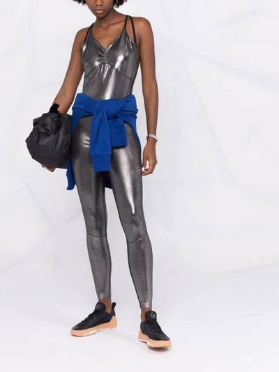 adidas cut-out metallic jumpsuit outlook