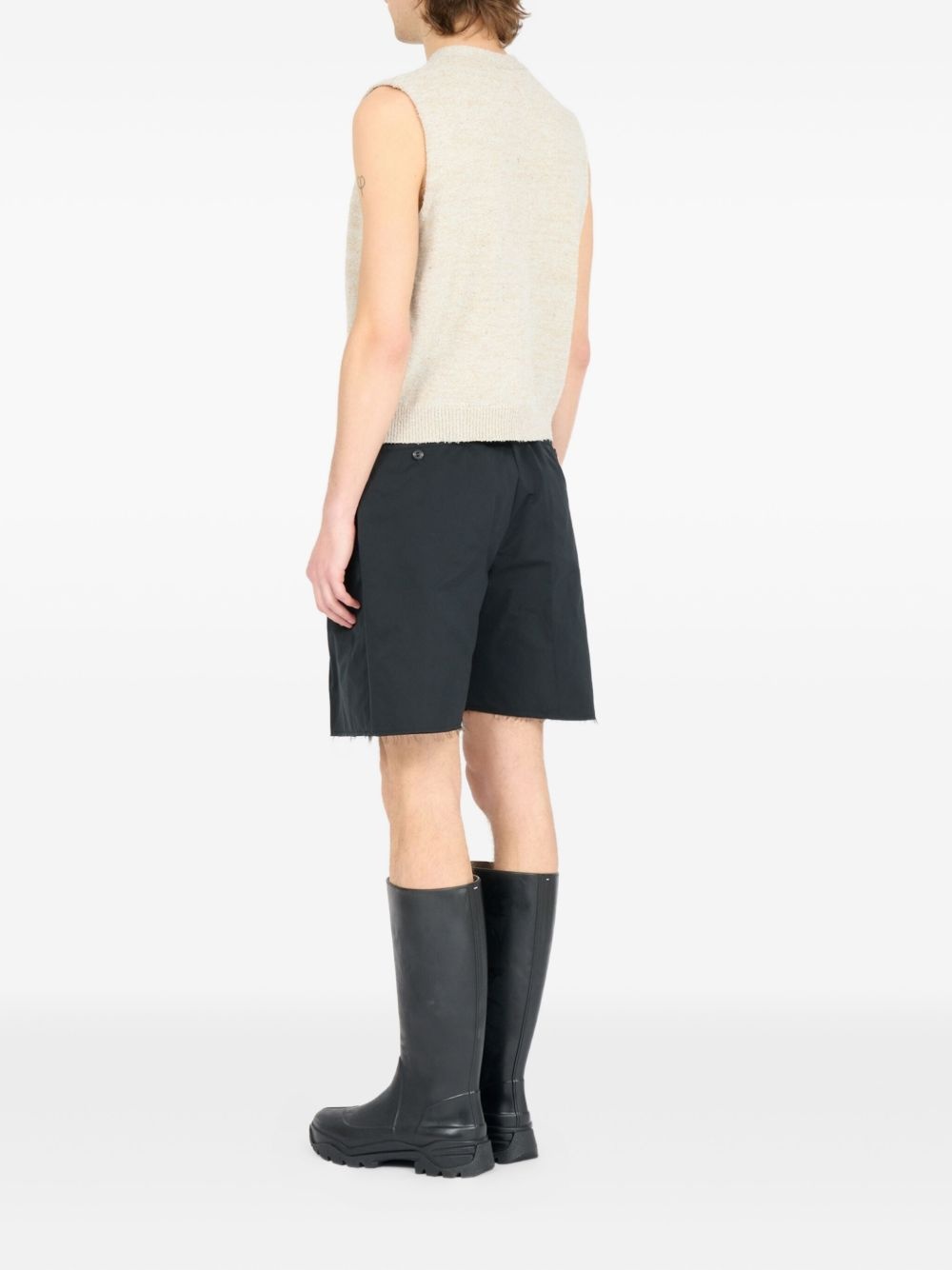 v-neck sleeveless knit vest - 4