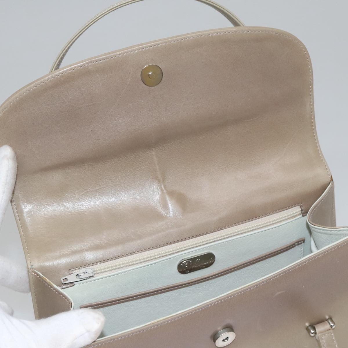 GUCCI Hand Bag Leather Beige - 15