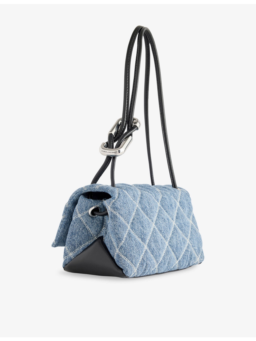 The Quilted Mini Denim Shoulder Bag - 4
