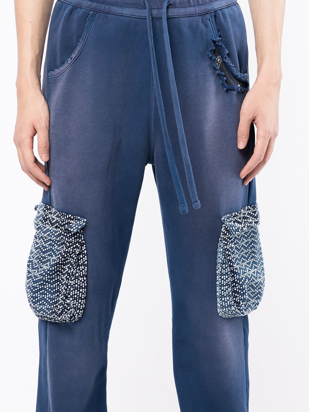 distressed-finish sweatpants - 5