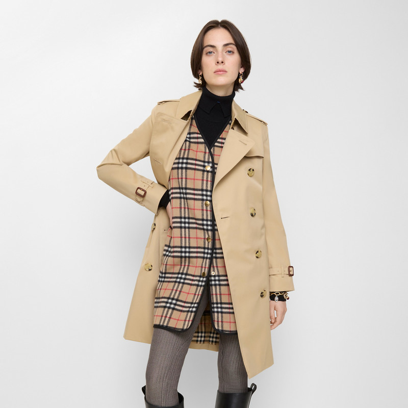 Check Wool Cashmere Warmer 2