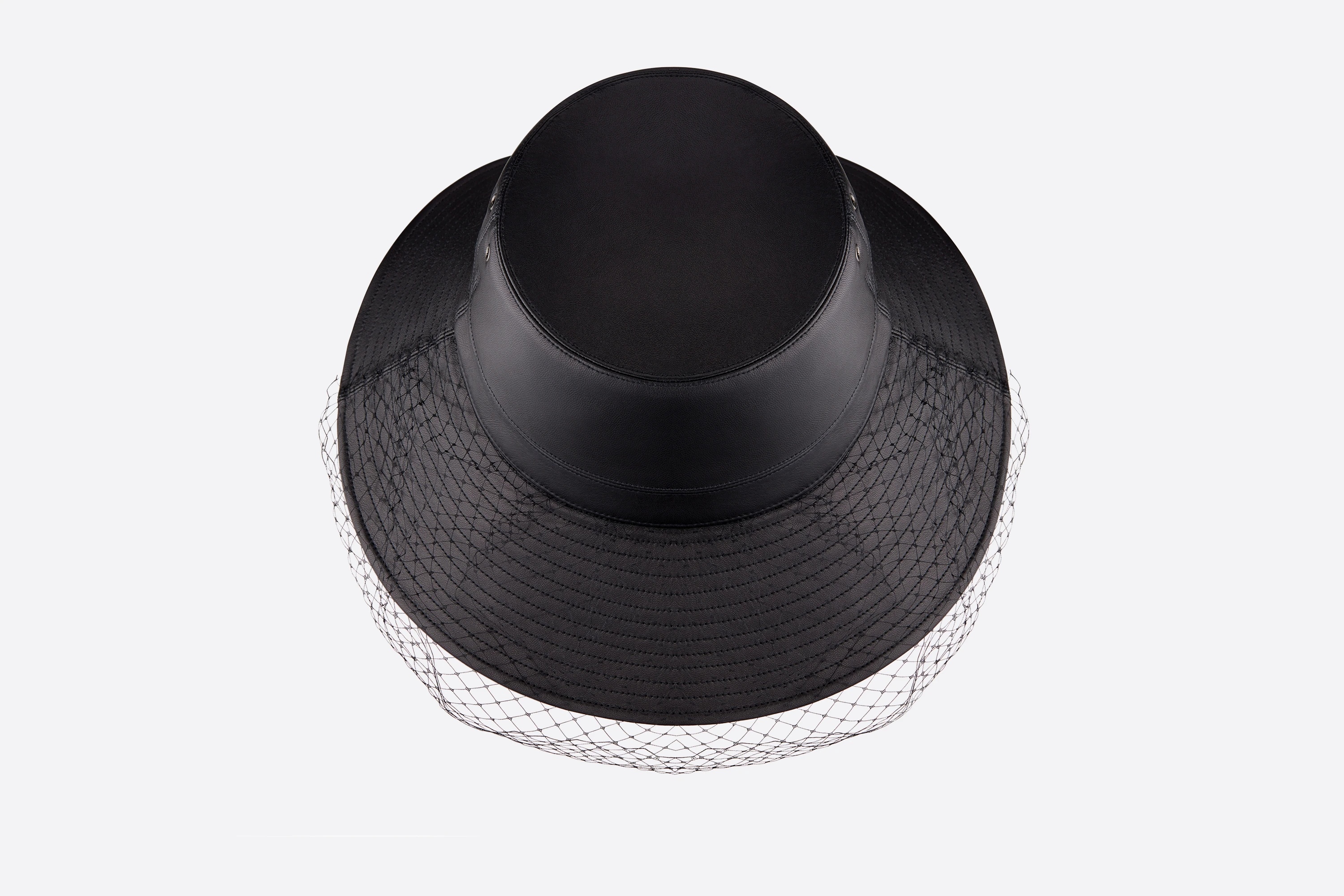 Teddy-D Large Brim Bucket Hat with Veil - 3