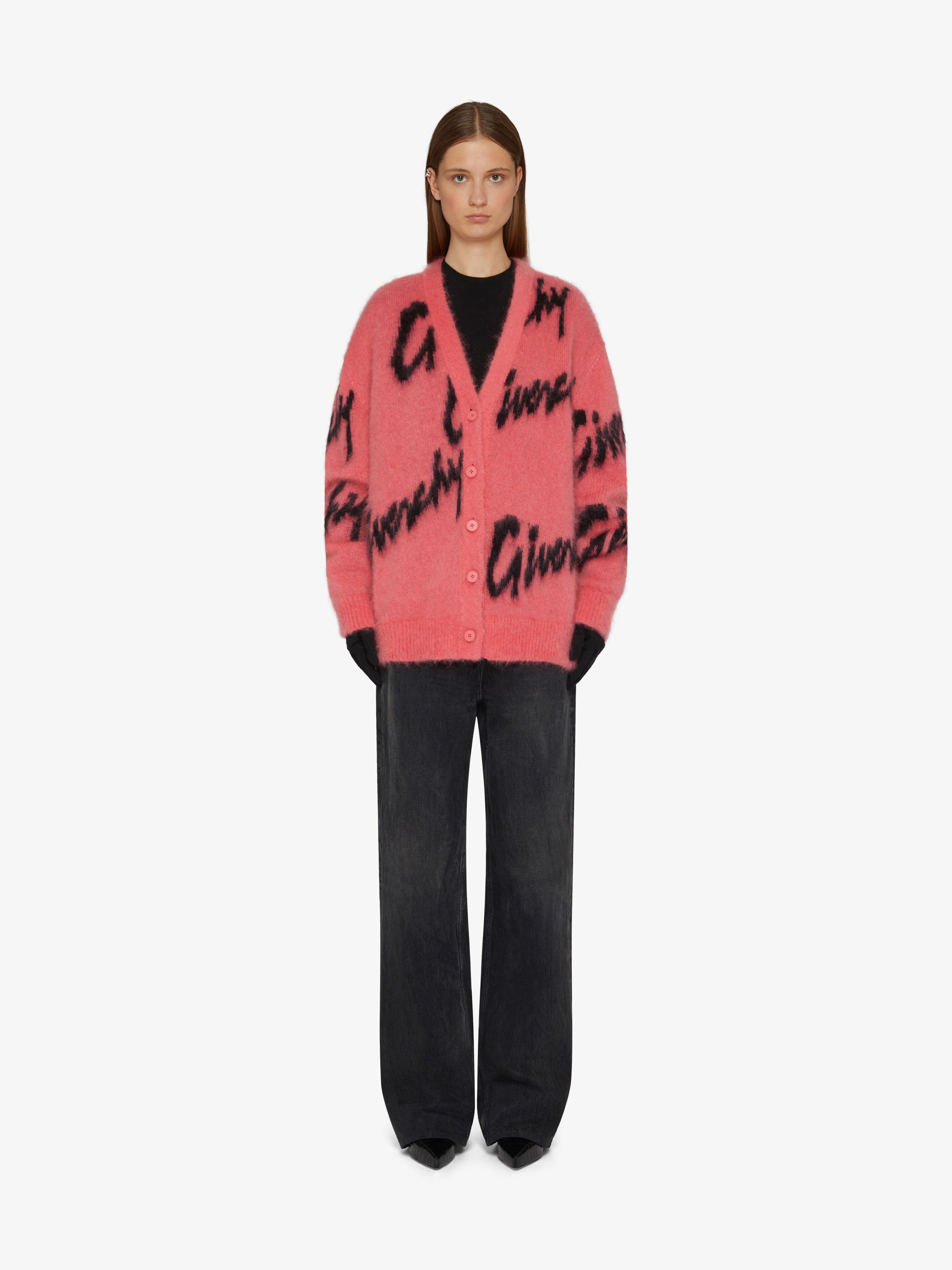 CARDIGAN IN ALL-OVER GIVENCHY INTARSIA MOHAIR AND WOOL - 2