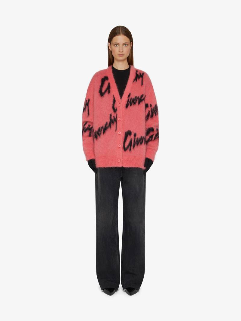 Givenchy CARDIGAN IN ALL-OVER GIVENCHY INTARSIA MOHAIR AND WOOL outlook